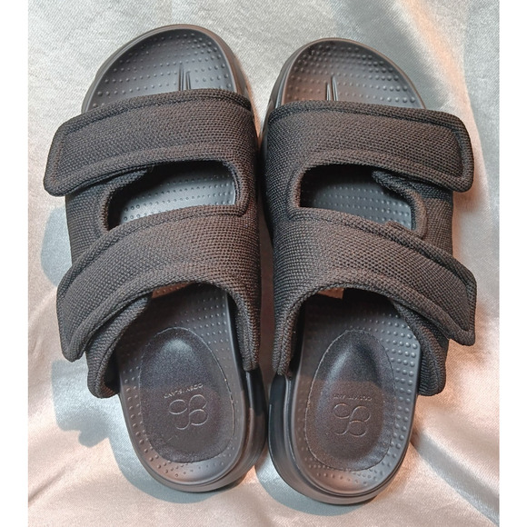 Cosy Island Shoes - Cosy Island Women’s Black Comfort Slide Sandals Size 6 NWOB Slip‑On Casual